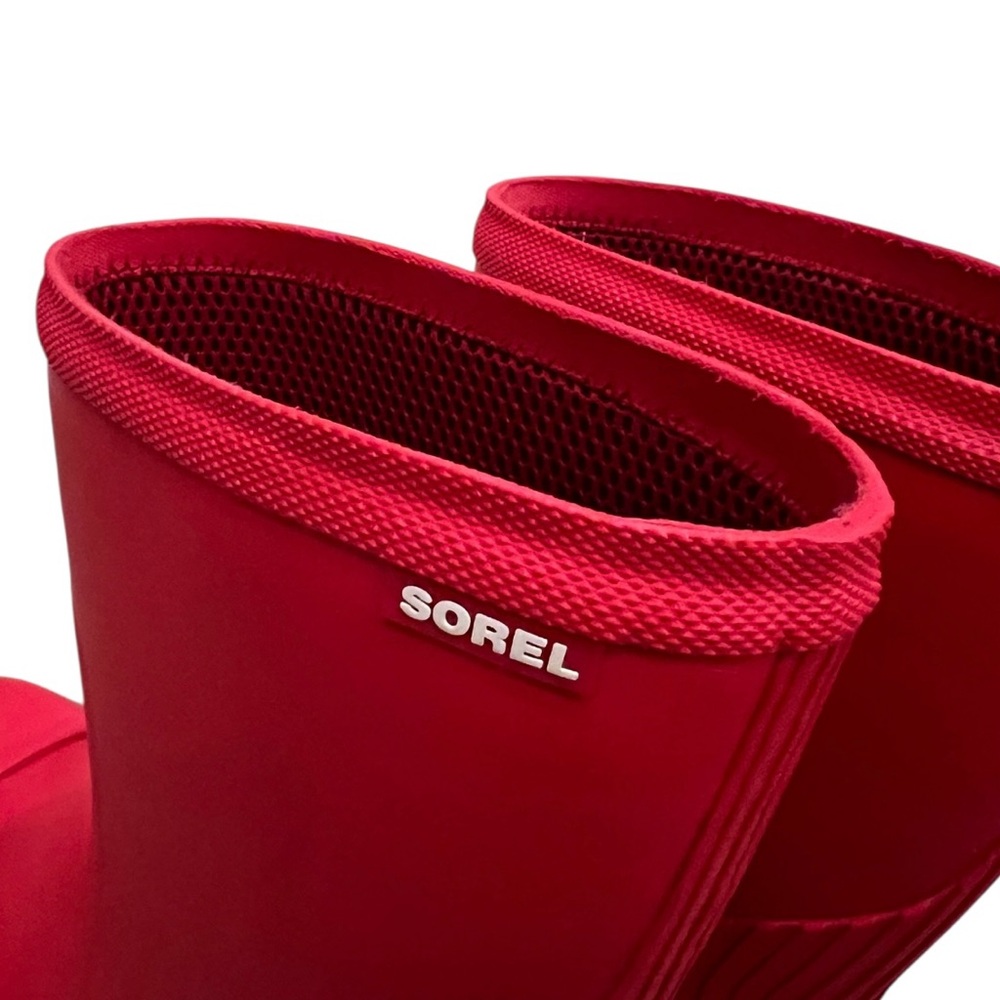 SOREL joan Rain Short Red Rain Muck Boots - Picture 6 of 8